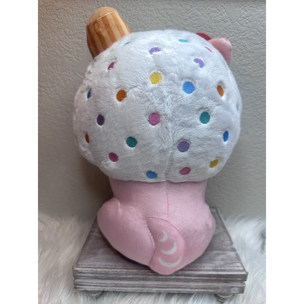 $29 🌙 Moriah Elizabeth Shelly Cat Plush Ice Cream Pink Strawberry 11 Inch - Picture 3 of 5